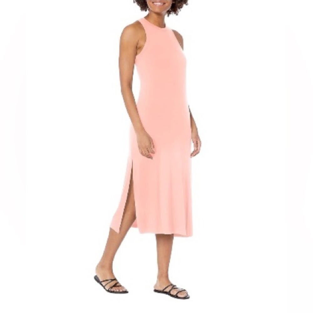 Volcom Stonelight Bodycon Midi High Neck / Racerback Sleeveless Stretchy Dress S